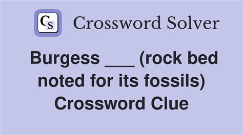 burgess rock bed crossword clue.